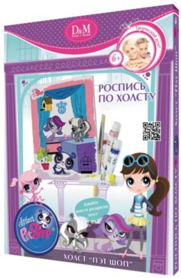 Роспись по холсту "Пет шоп", Littlest Pet Shop