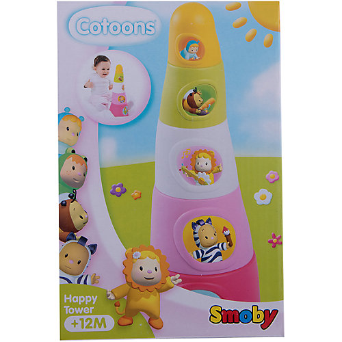 Smoby Cotoons Пирамидка, 22,5*15*10 см, розовая от Smoby