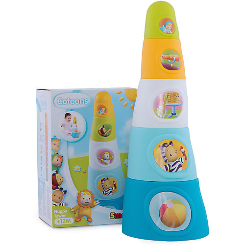Smoby Cotoons Пирамидка, 22,5*15*10 см, голубая от Smoby