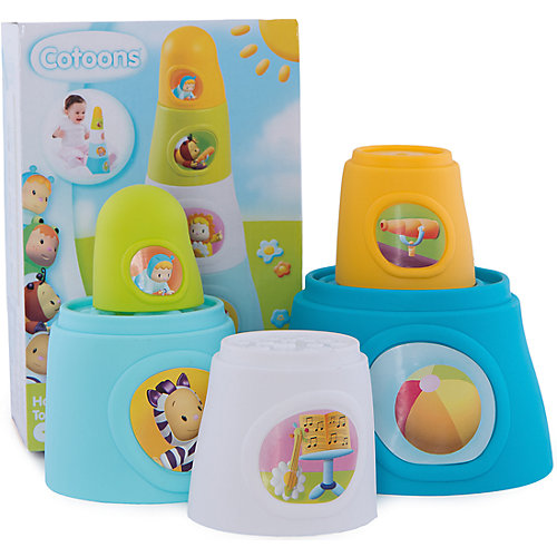 Smoby Cotoons Пирамидка, 22,5*15*10 см, голубая от Smoby