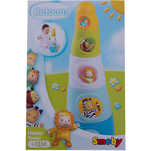Smoby Cotoons Пирамидка, 22,5*15*10 см, голубая от Smoby