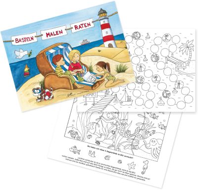  Ferien  Mal  und Bastelset f r Kinder 3 tlg Gr tz Verlag 