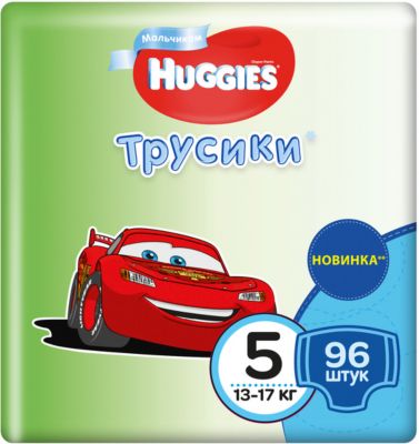 Трусики-подгузники Huggies для мальчиков 13-17 кг, Disney Box 48х2, 96 штук
