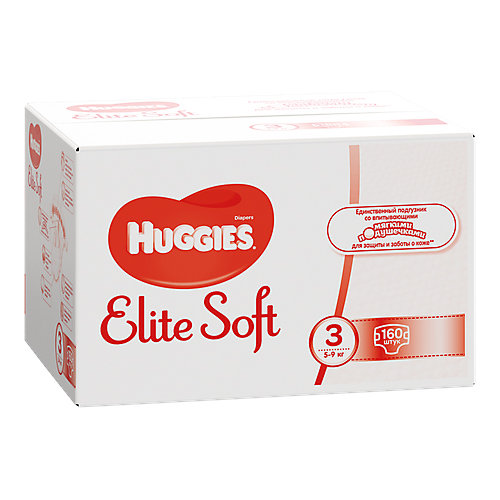 Подгузники Huggies Elite Soft 3, 5-9 кг, 160 шт. от HUGGIES