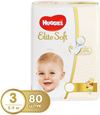 Подгузники Huggies Elite Soft 3, 5-9 кг, 80 шт.