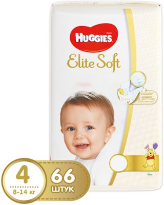 Подгузники Huggies Elite Soft 4, 8-14 кг, 66 шт.