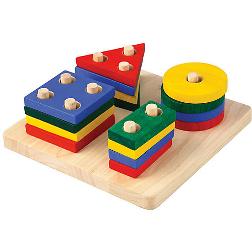 Сортер "Доска с геометрическими фигурами", Plan Toys от Plan Toys