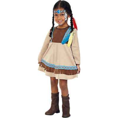 Kinder Indianer Kleid Mädchen Gr 104 und 116 Pocahontas Karneval Fasching Party
