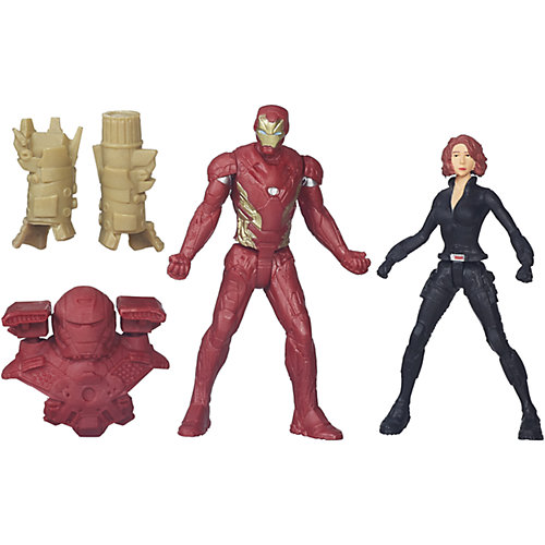 Набор из 2 игровых фигурок Marvel Avengers, Железный Человек и Чёрная Вдова от Hasbro