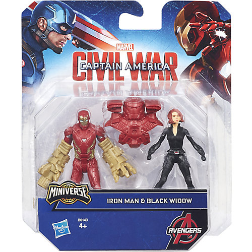 Набор из 2 игровых фигурок Marvel Avengers, Железный Человек и Чёрная Вдова от Hasbro