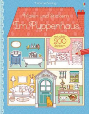 Buch - Malen und Stickern: Im Puppenhaus