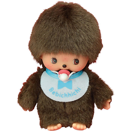 Мягкая игрушка Monchhichi Бэбичичи, мальчик в голубом слюнявчике, 15 см от Monchhichi