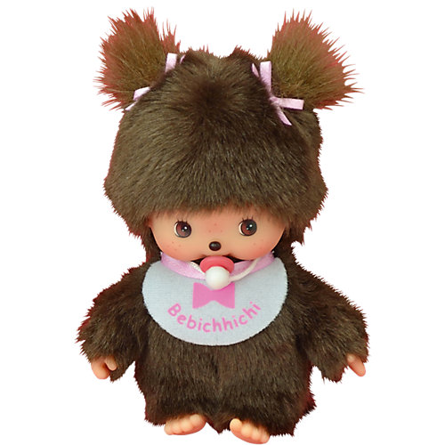 Мягкая игрушка Monchhichi Бэбичичи, девочка в розовом слюнявчике, 15 см от Monchhichi