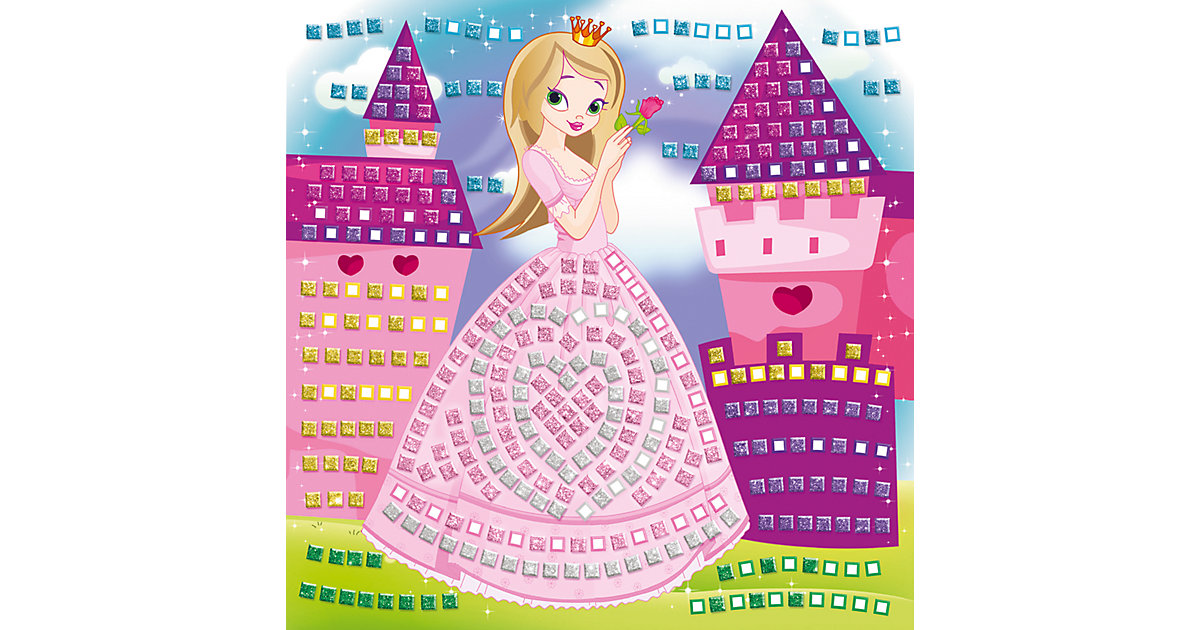 Moosgummi Mosaik Glitter Prinzessin