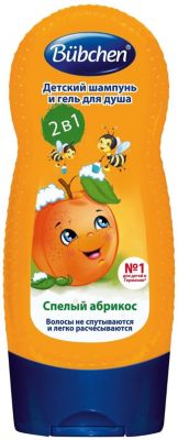Шампунь Bubchen для волос и тела Абрикос 230 мл.
