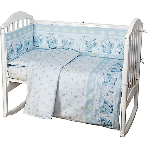 Комплект в кроватку 6 предметов Baby Nice, Слоник, голубой от Baby Nice