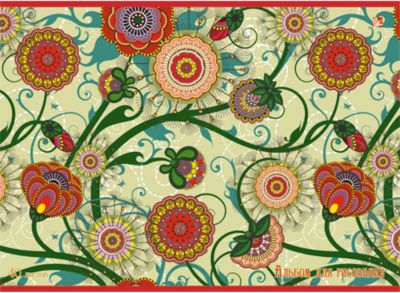 Альбом для рисования "Цветочное плетение", 40л