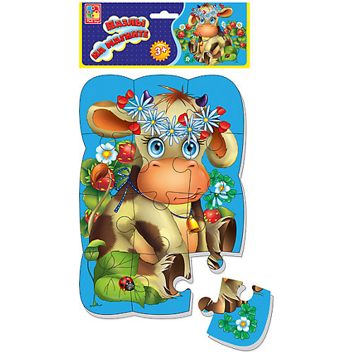 Пазлы на магните "Коровка", Vladi Toys от Vladi Toys