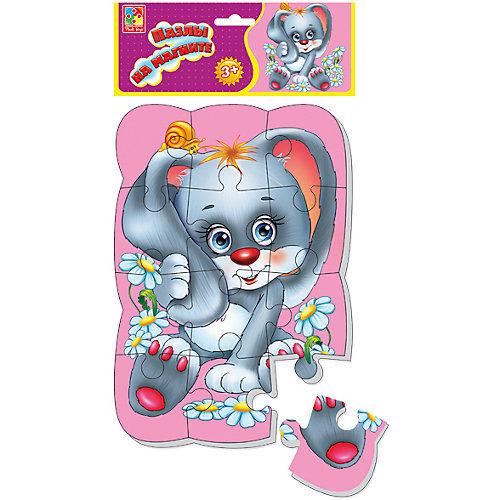 Пазлы на магните "Зайка", Vladi Toys от Vladi Toys