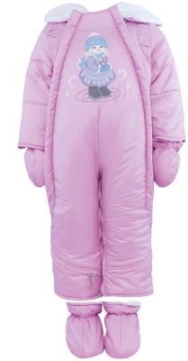 Комбинезон-трансформер на овчине для девочки Артель