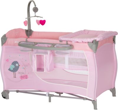 Кровать-манеж Baby Center, Hauck, Birdie grey