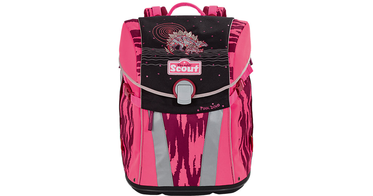 Scout Schulranzenset SUNNY Pink Dino, 4-tlg. (Kollektion 2017/2018) pink