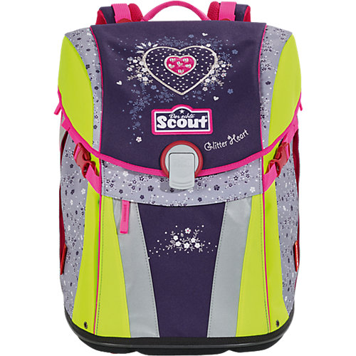 Ранец Scout "Sunny exklusiv" Мерцающее сердце, 4 предмета от Scout