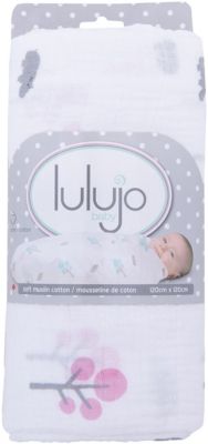 Муслиновая пелёнка Pink Hippo 120х120, Lulujo, розовый