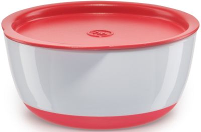 Набор тарелок с крышкой, Happy Baby, красный