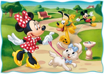 Trefl 4 IN 1 35+48+54+70 Teile Mädchen Kinder Mickey Minnie Maus Puzzlespiel 