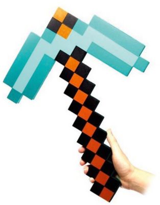 Пиксельная кирка, алмазная, 45 см, Minecraft