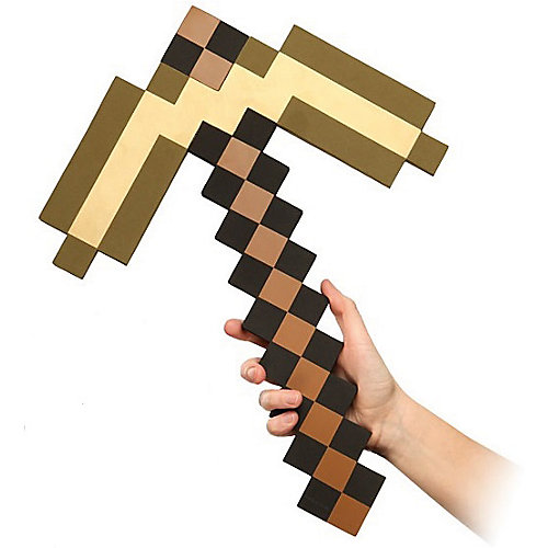 Пиксельная кирка, золотая, 45 см, Minecraft от Pixel Crew