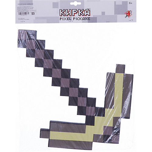 Пиксельная кирка, золотая, 45 см, Minecraft от Pixel Crew