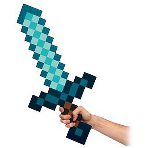 Пиксельный меч, алмазный, 60 см, Minecraft от Pixel Crew