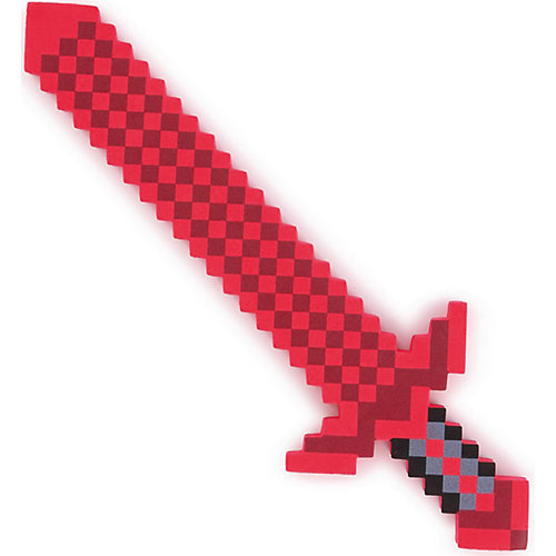 Пиксельный меч, красный, 75 см, Minecraft от Pixel Crew