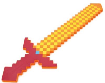 Пиксельный меч, оранжевый, 75 см, Minecraft