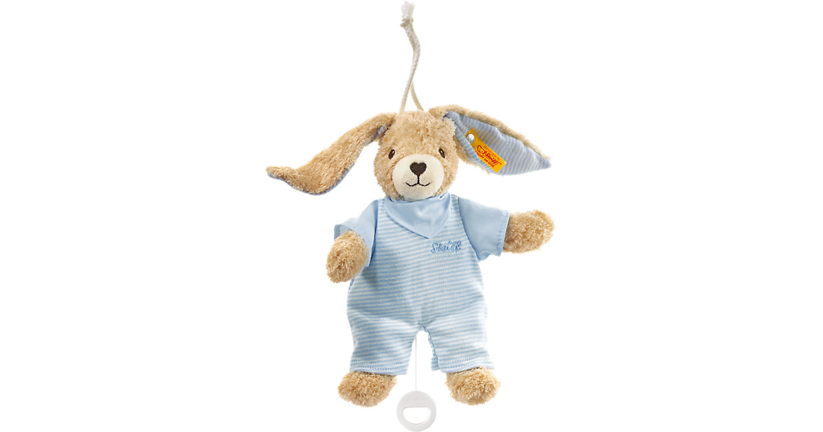 Babyspielzeug: Steiff Hoppel Hase Spieluhr 20 blau