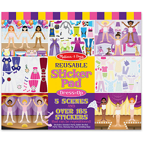 Книжка с многоразовыми наклейками "Примерочная" от Melissa & Doug