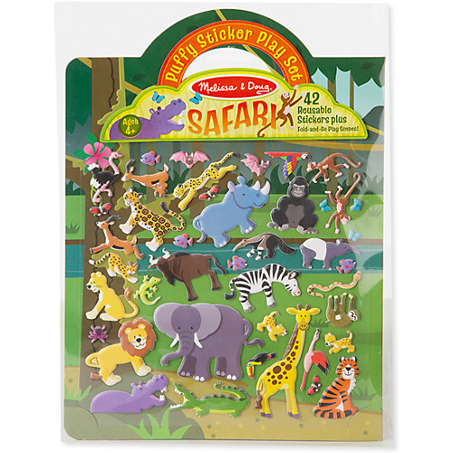 Книжка с многоразовыми наклейками "Сафари" от Melissa & Doug