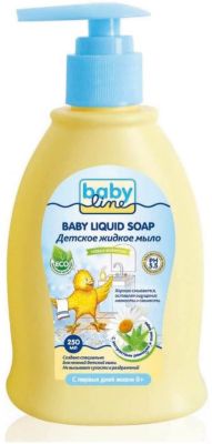 Детское жидкое мыло 250 мл. с дозатором, BABYLINE