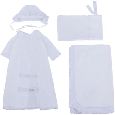 Крестильный набор для девочки, р-р 68, Сонный гномик, белый