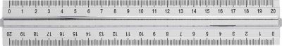 Пластиковая линейка 20 см с держателем CLEAR, в полибеге