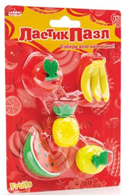 Набор "Ластик-пазл" - Фруктовое ассорти Бумбарам
