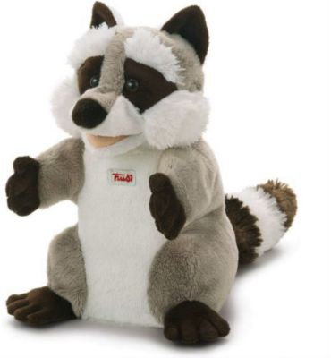 Мягкая игрушка на руку Енот, 25 см, Trudi