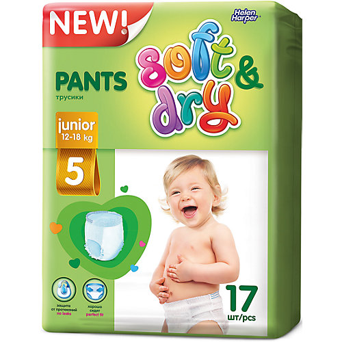 Трусики-подгузники Soft&Dry Junior 12-18 кг., 17 шт., Helen Harper от Helen Harper