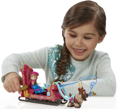 Игровой набор Маленькие куклы Анна, Свен и сани,  Холодное сердце