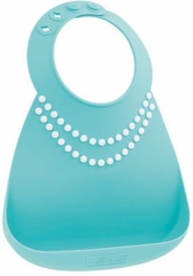 Нагрудник Make my day, голубой/жемчужины (Pearls)