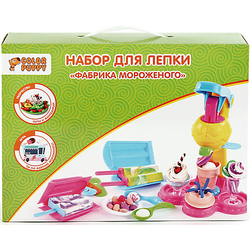 Набор для лепки "Фабрика мороженого", тесто 250 г от Color Puppy