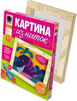 Картина из ниток Кит