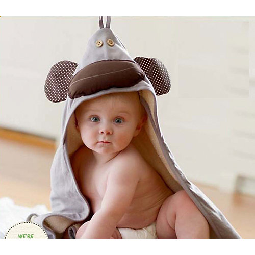 Полотенце с капюшоном 3 Sprouts Обезьянка - серый от 3 Sprouts